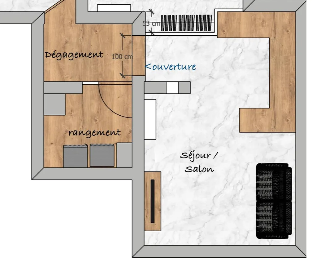 Conseil d’un professionnel architecte d’intérieur pour aménagement et modification de plan appartement VEFA dans les Bouches-du-Rhône