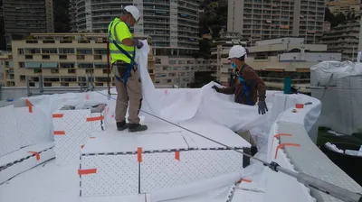 Préparation de toiture pour terre allégée et plantations à Monaco