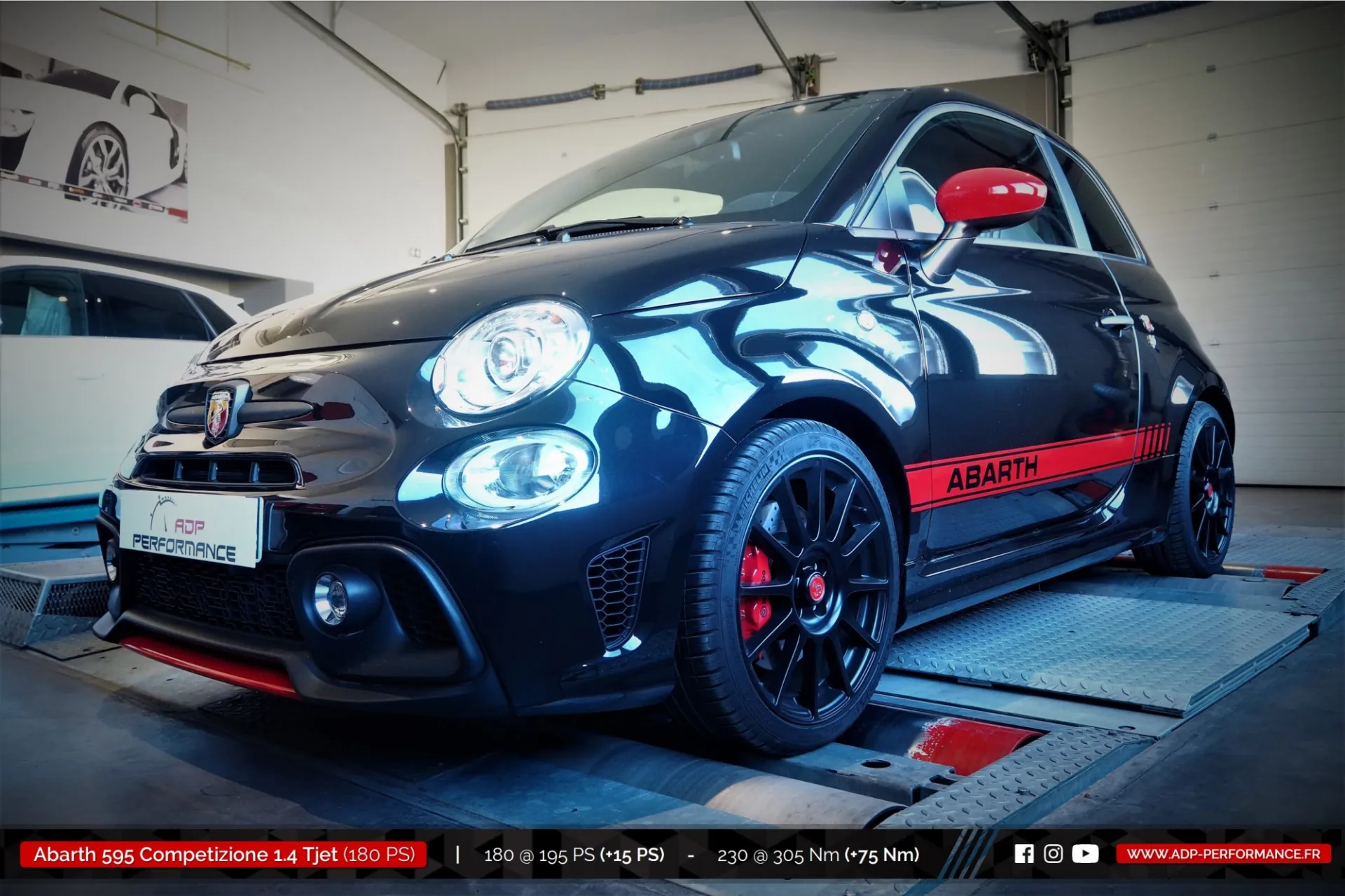 Reprogrammation moteur Salon de Provence - Fiat 500 Abarth 595 Competizione 1.4 Tjet 180cv - ADP Performance
