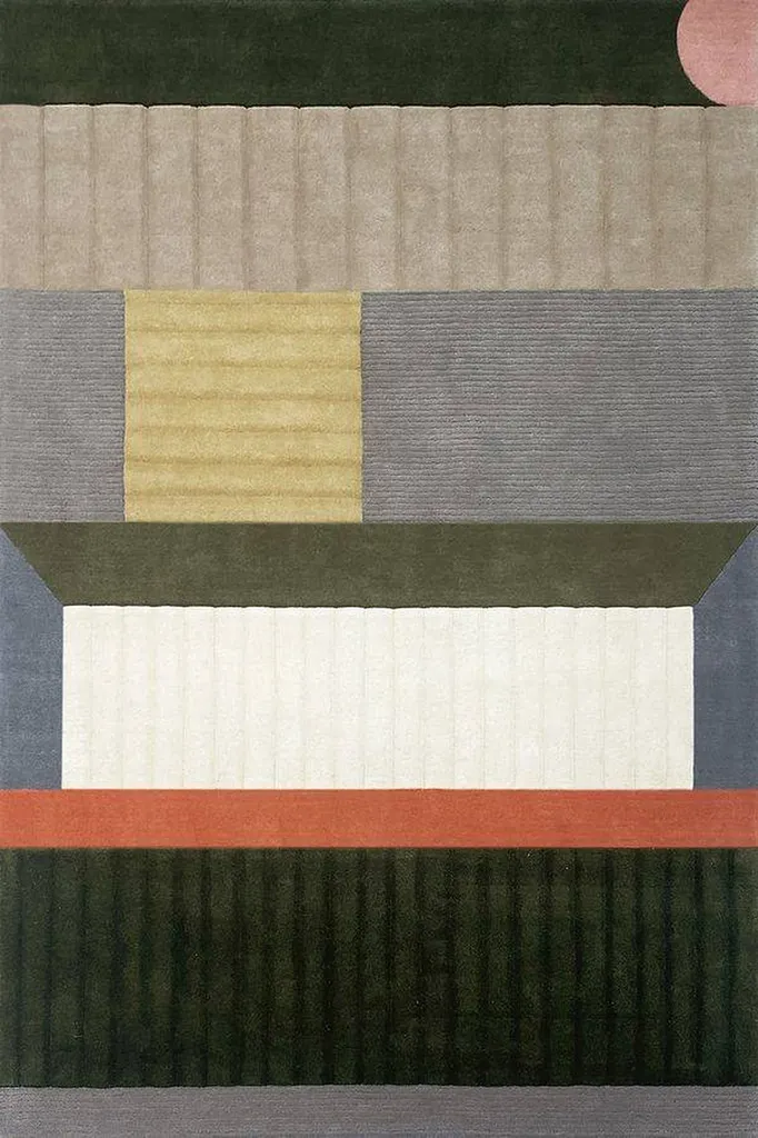 Tapis géométrique coloré fait main Toulon