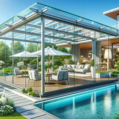 Polycarbonate traité UV double face pour abris piscines et vérandas : protection durable et esthétique près de Aubagne 13400