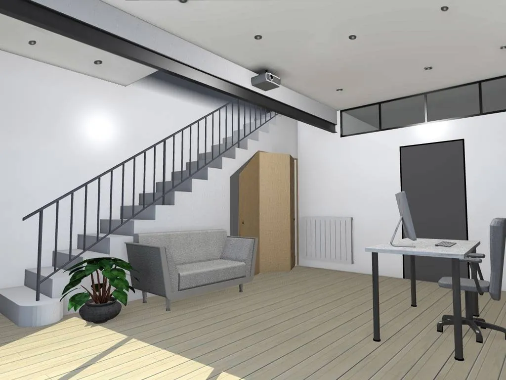 Aménagement d'un centre médical dans une maison de ville à Salon de Provence - Perspective rez-de-chaussée