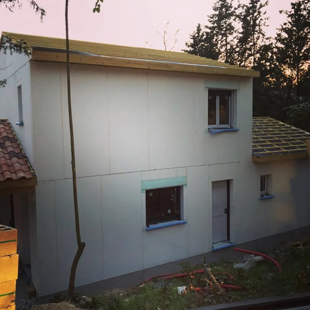 Construction maison à étage en ossature bois à Aix en Provence 13