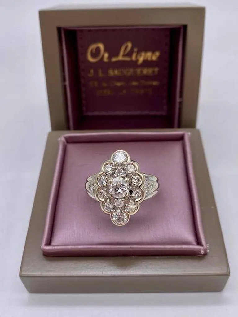 Bague platine et diamants occasion Or Ligne La Teste Bassin d'Arcachon