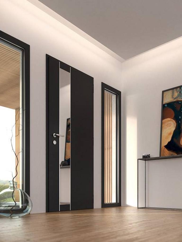 Porte aluminium avec ouverture à distance