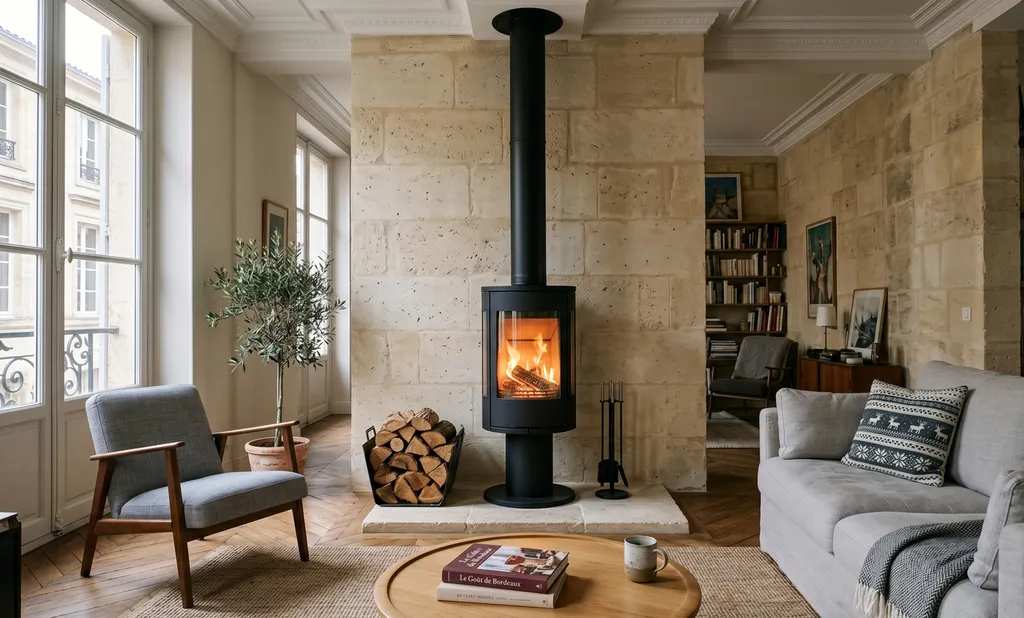 Poêle à bois scandinave à Pessac