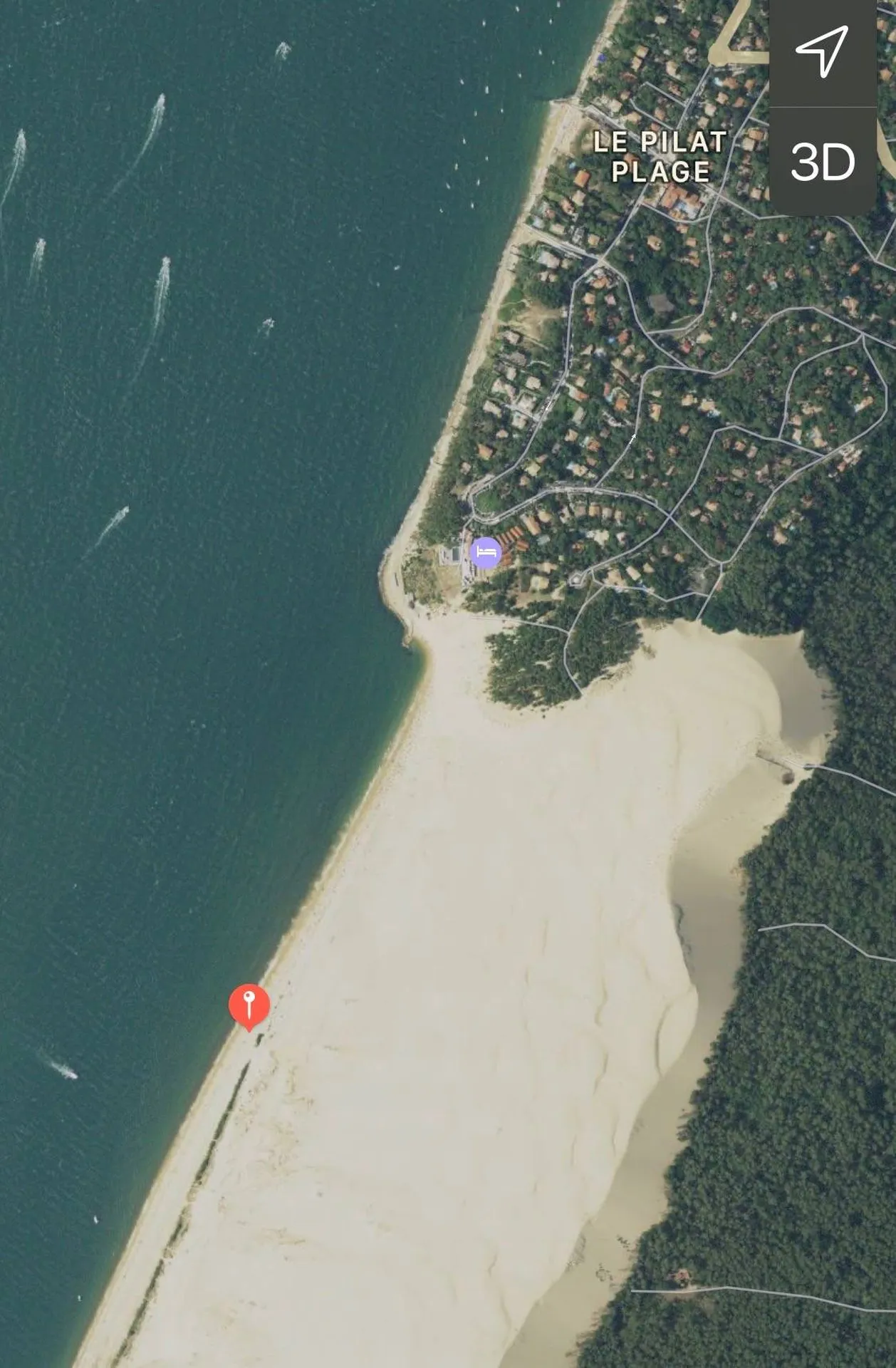 Dune du Pilat, escale en bateau-taxi à 15 min de marche à pied de La Co(o)rniche