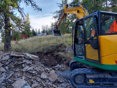 Réalisation des sondages à la pelle mécanique