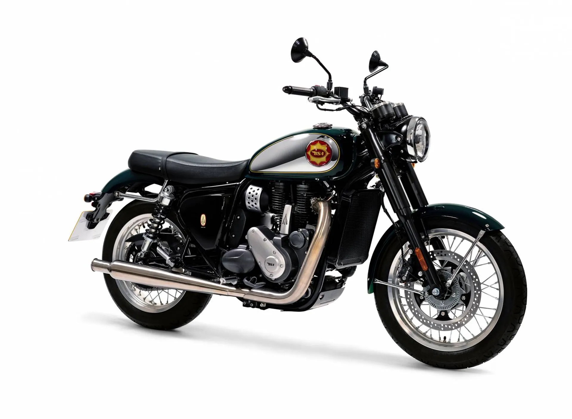 MOTO NEUVE BSA GOLD STAR 650 HIGHLAND GREEN A SANARY SUR MER