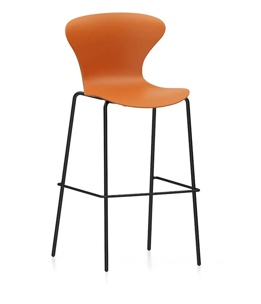 Tabouret GINNY : tabouret haut ergonomique en acier et polypropylène, mobilier modulable pour coworking, salles de pause et espaces éducatifs en PACA, Marseille