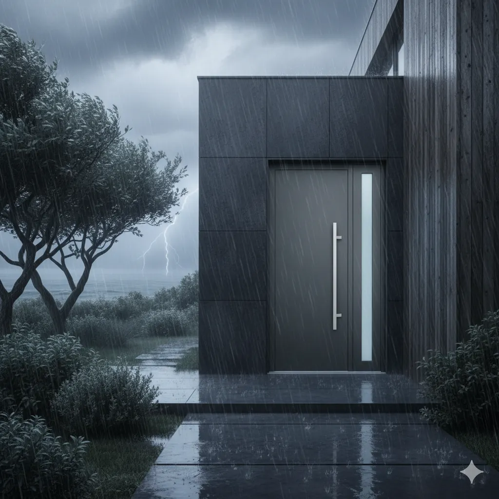 porte en aluminium résistante