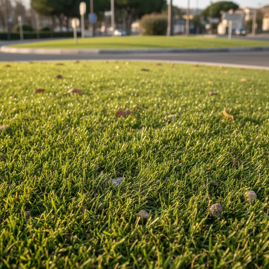 Gazon synthétique pour Ronds-points et terre-pleins à Toulon et vers La Valette-du-Var