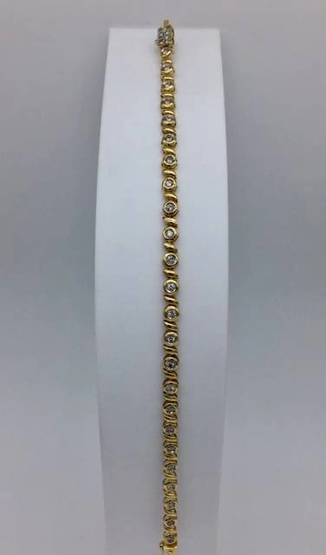 Bracelet or 750/1000ème et diamants occasion Or Ligne La Teste Bassin d'Arcachon