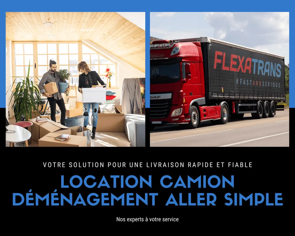 Location camion déménagement aller simple