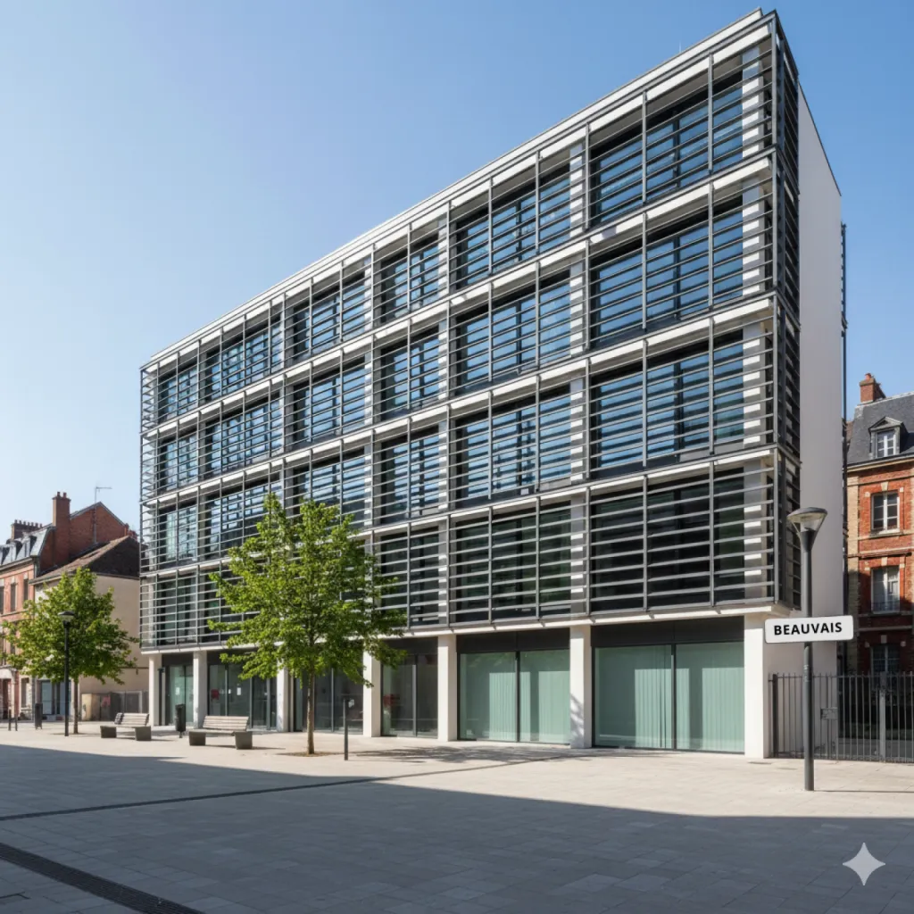 Brise-soleil en aluminium école