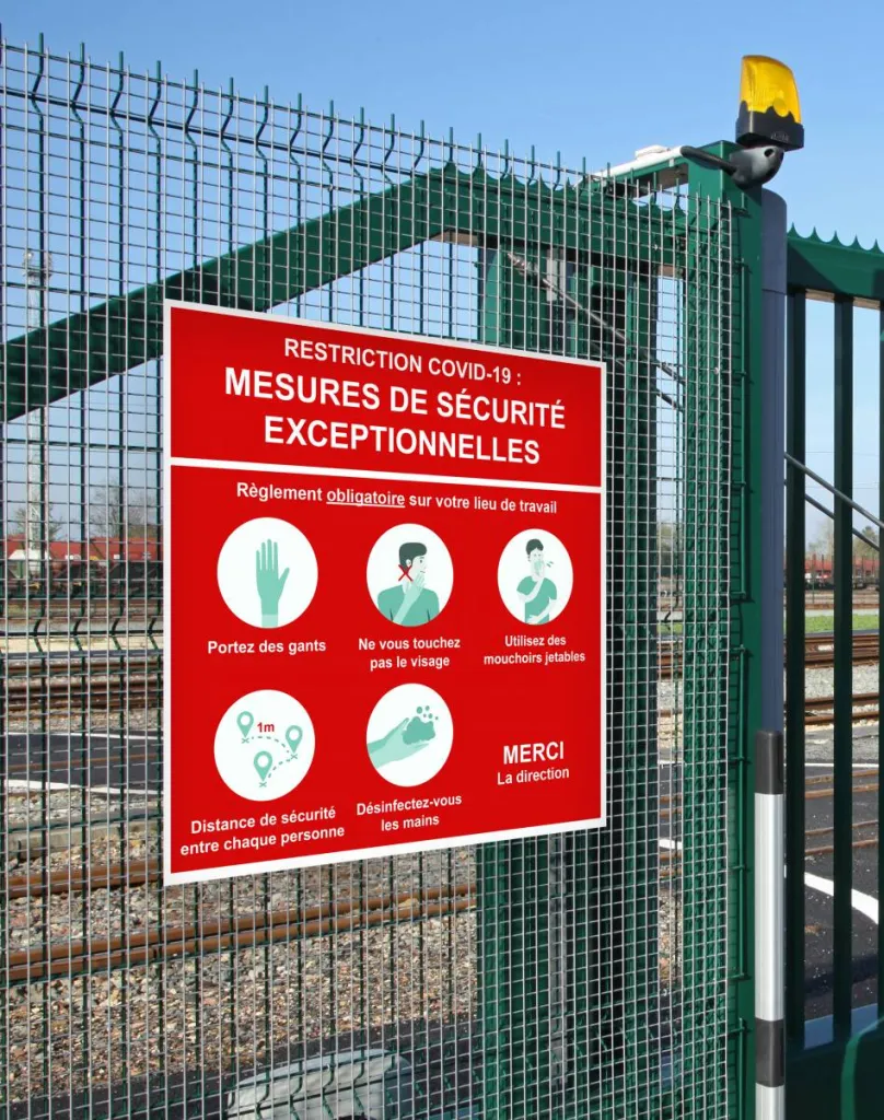 its arts graphiques; Aubagne; autocollant; affichage des consignes