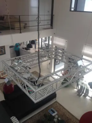 Sol en Béton ciré blanc de TERRE DU MONDE dans une maison à TAHITI