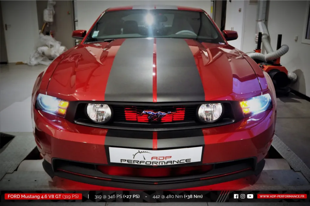 Reprogrammation moteur Avignon - Ford Mustang GT 4.6 V8 319cv - ADP Performance