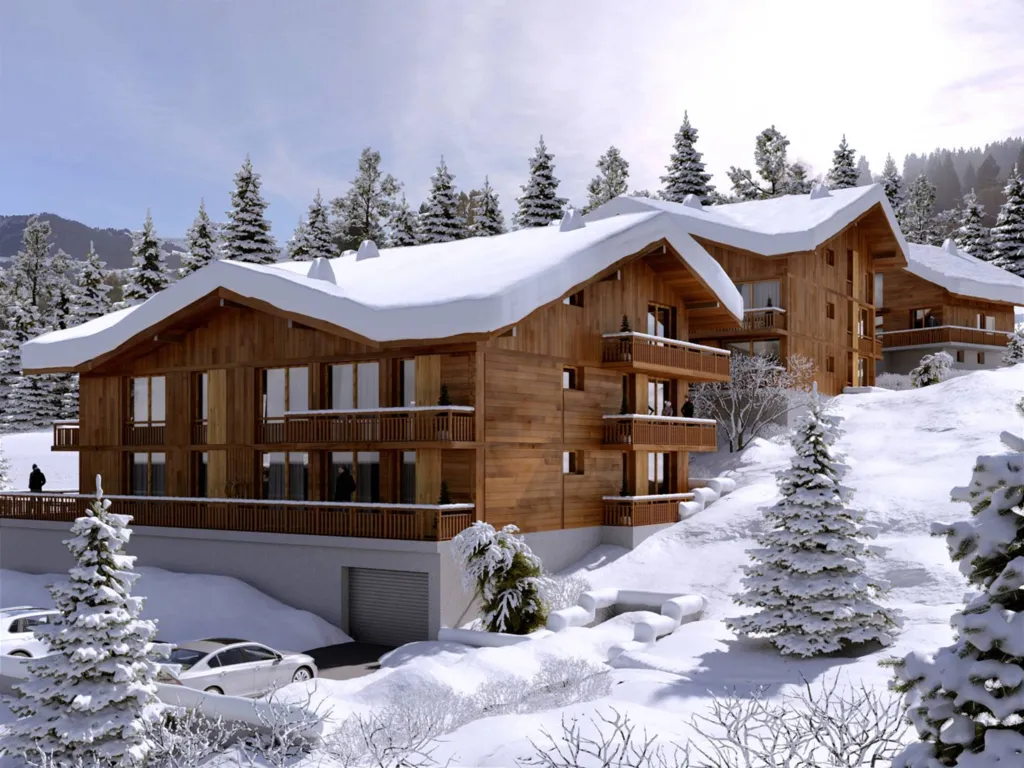 Appartements du T1 au T5 avec vue sur le Mont Blanc dans la station de Combloux près de Megève