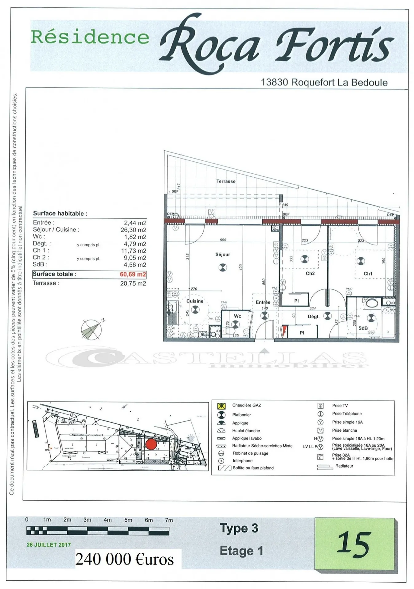 A vendre T3 neuf Roca Fortis à Roquefort la Bédoule