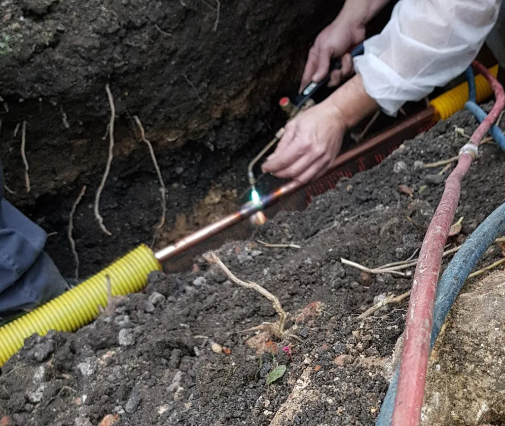 Pose conduite de gaz proche Gravenchon