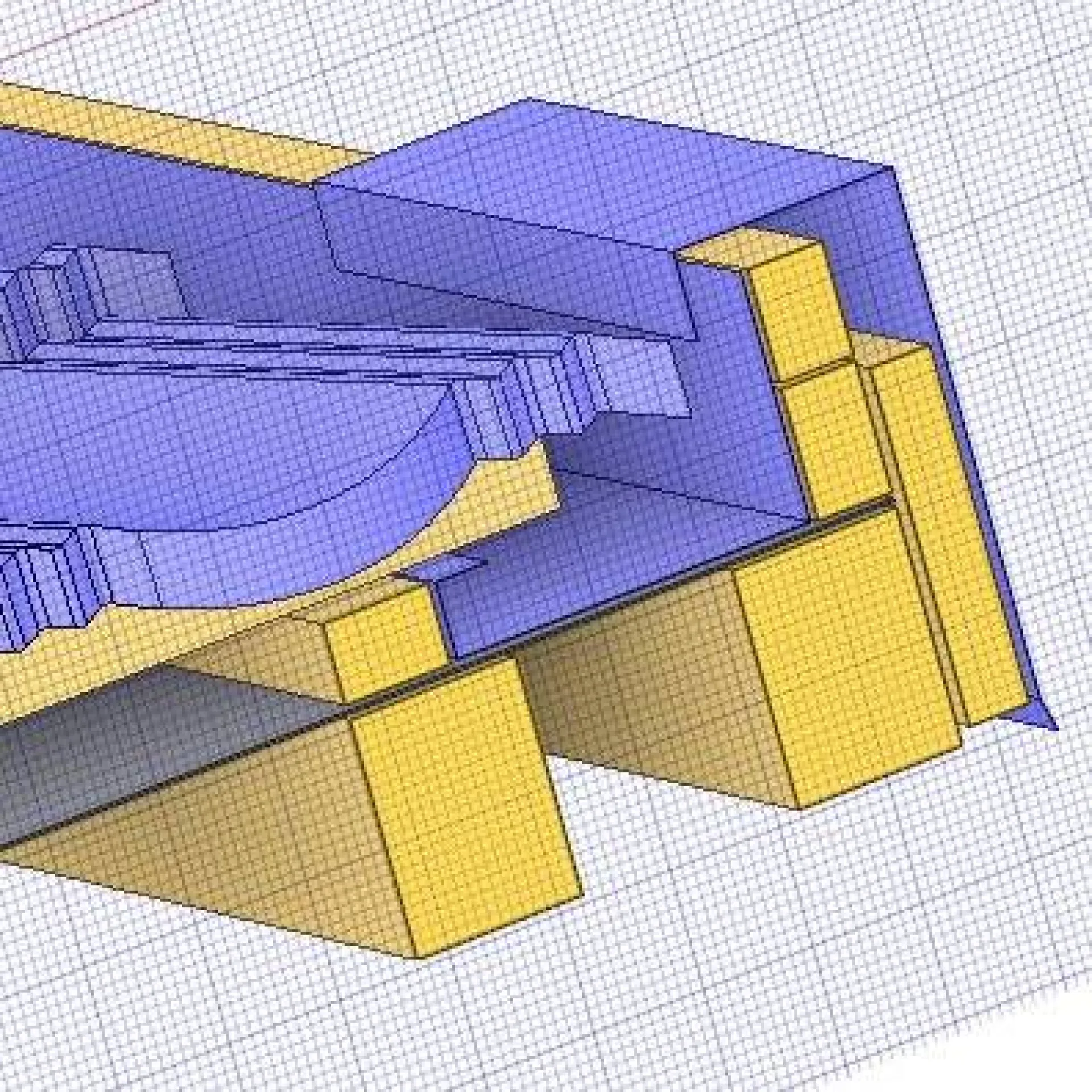 Tuiles métalliques en rive - Méthode avec couloir - Coupe en travers