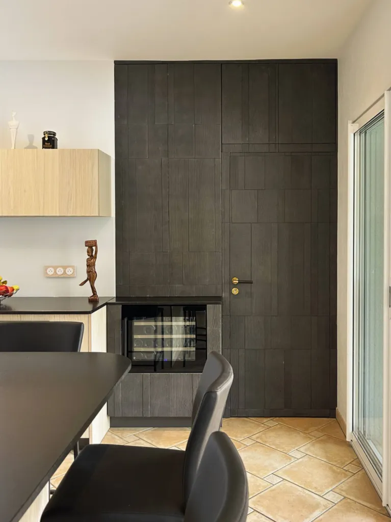 Fabrication cuisine avec cloison béton à Saint Cyr au Monts d'Or