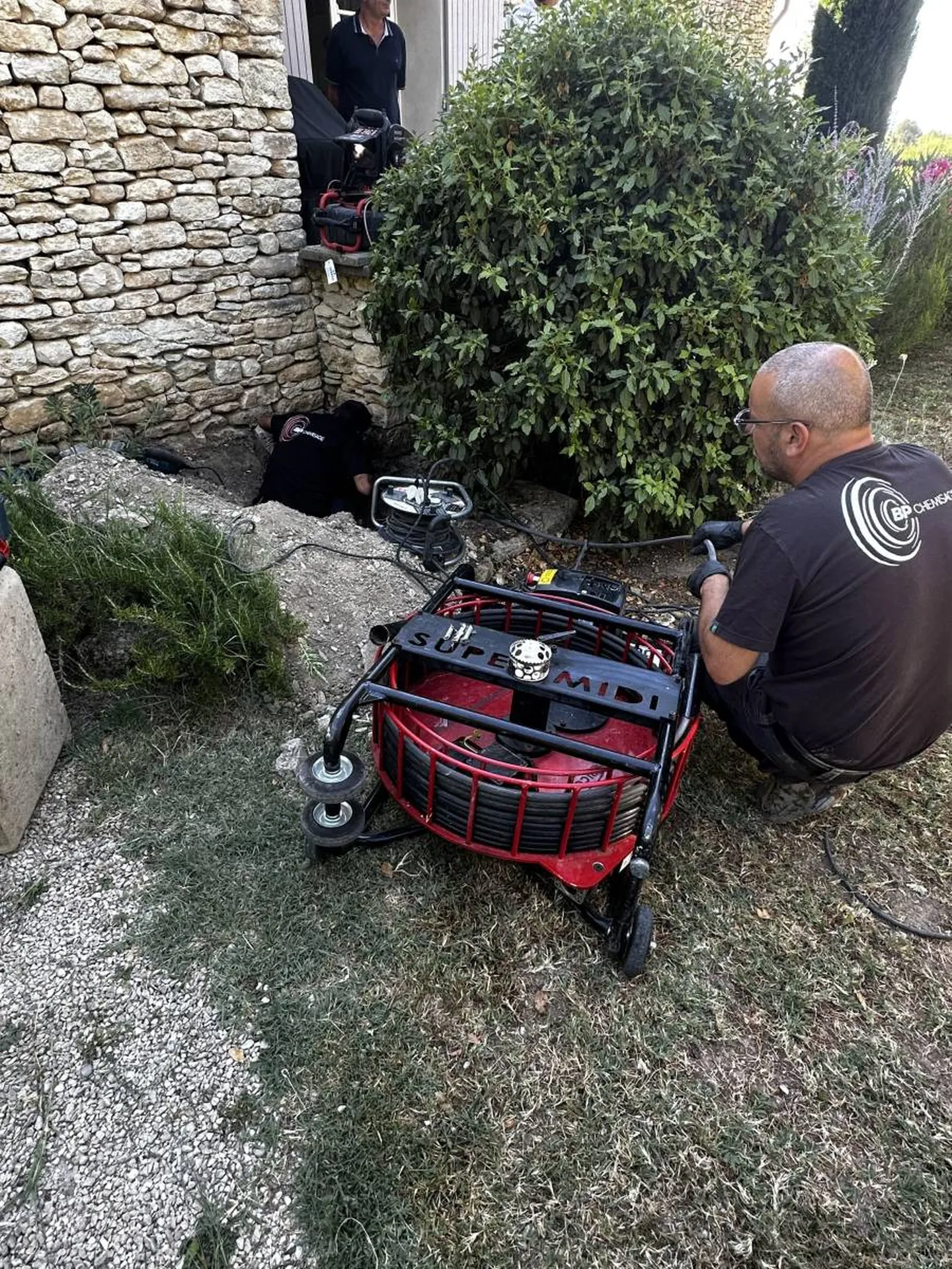 pour réparer une canalisation par Chemisage avec un packer chez un particulier à Aramon dans le Gard 