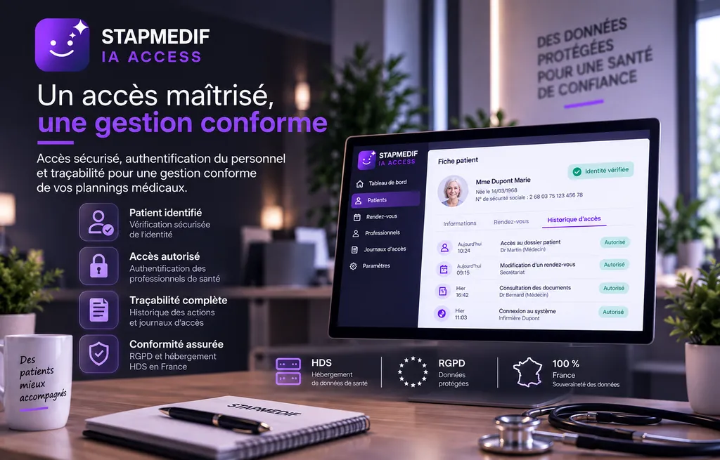 Télésecrétariat médical STAPMEDIF : gestion centralisée des appels, rendez-vous et demandes patients pour simplifier l’organisation des professionnels de santé.