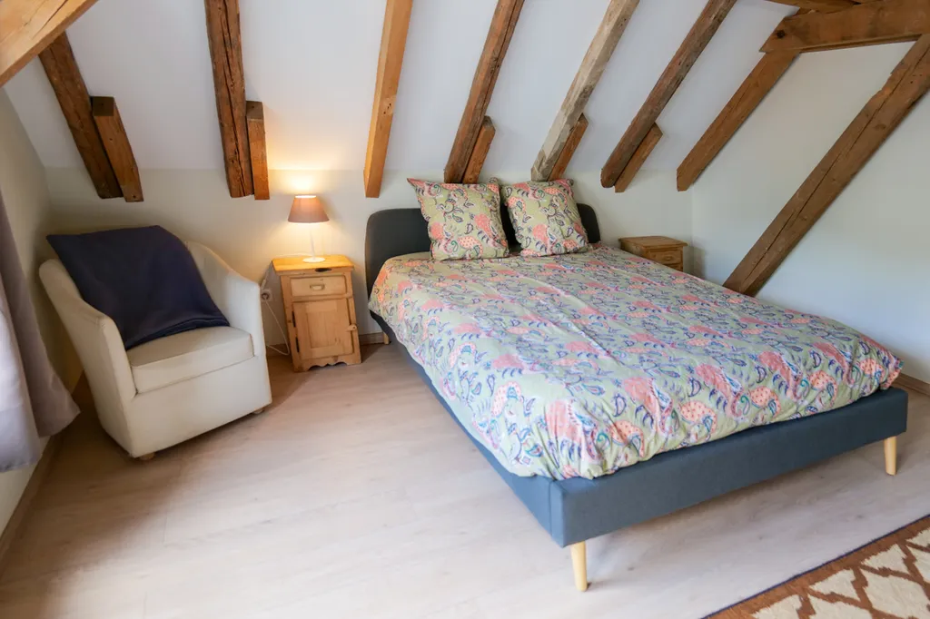 Gîte avec baignoire en Alsace pour quatre personnes dans un parc naturel bord de rivière