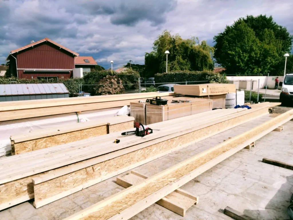 zone de stokage du chantier 