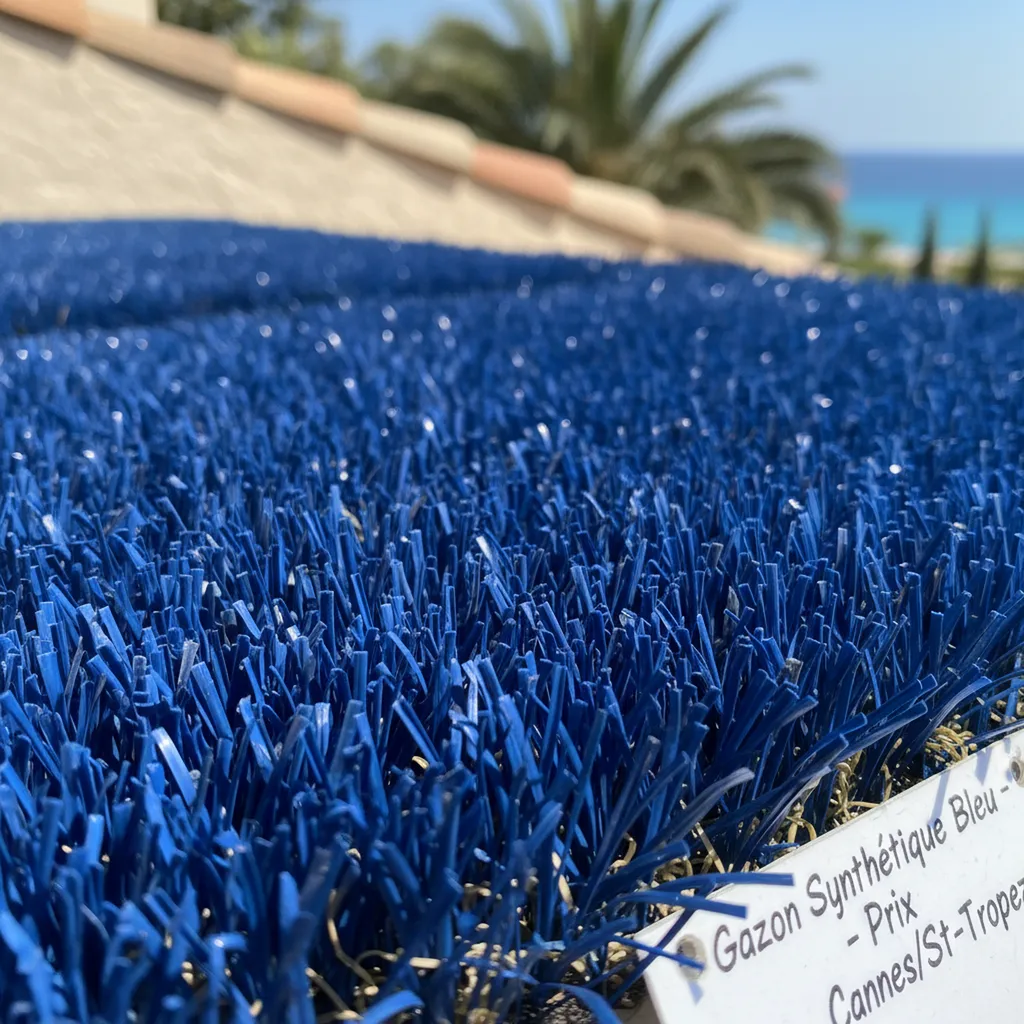 Gazon synthétique bleu au meilleur prix à Cannes et vers Saint-Tropez