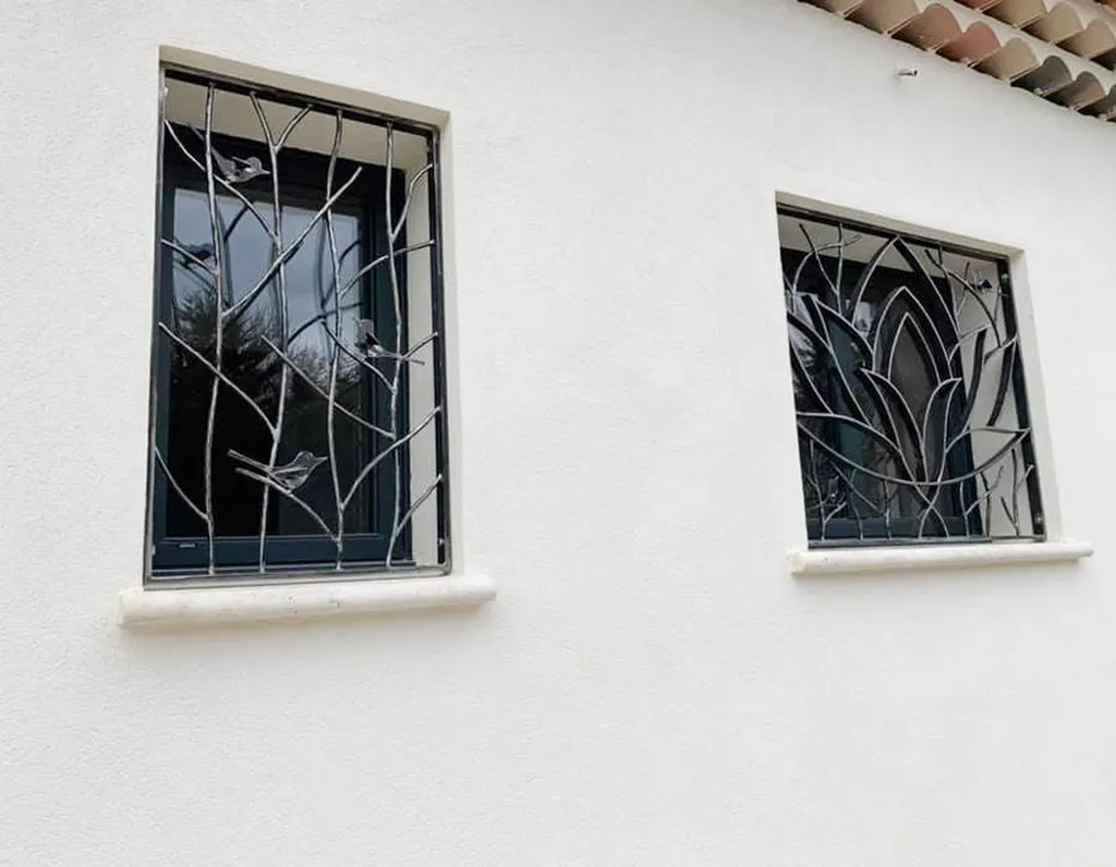 Grilles de défense décoratives avec motifs stylisés posées à Pelissanne