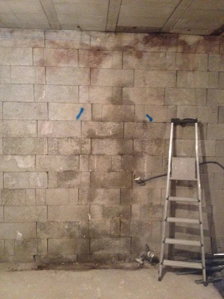 Mûrs asséchés suite à un dégât des eaux à Belleville en Beaujolais