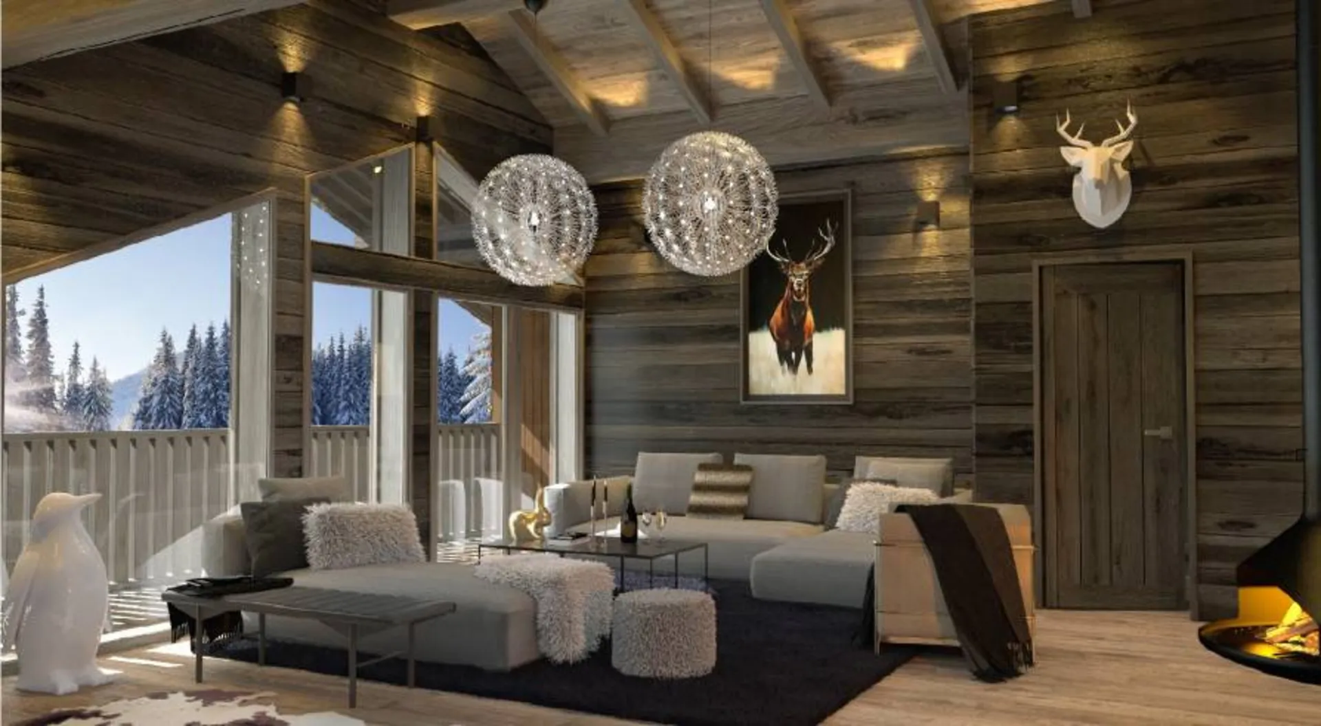 Appartements du T2 au T5 de la résidence Silver Lodge dans le village typique de Megève près d'Annecy