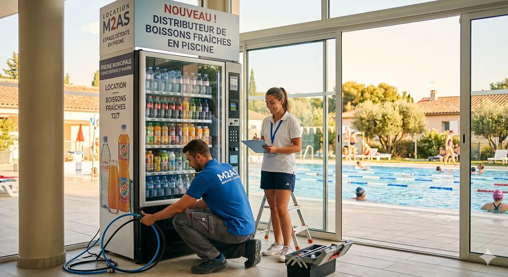 Location d'un distributeur de boissons froides pour une piscine municipale près d'Aix en Provence