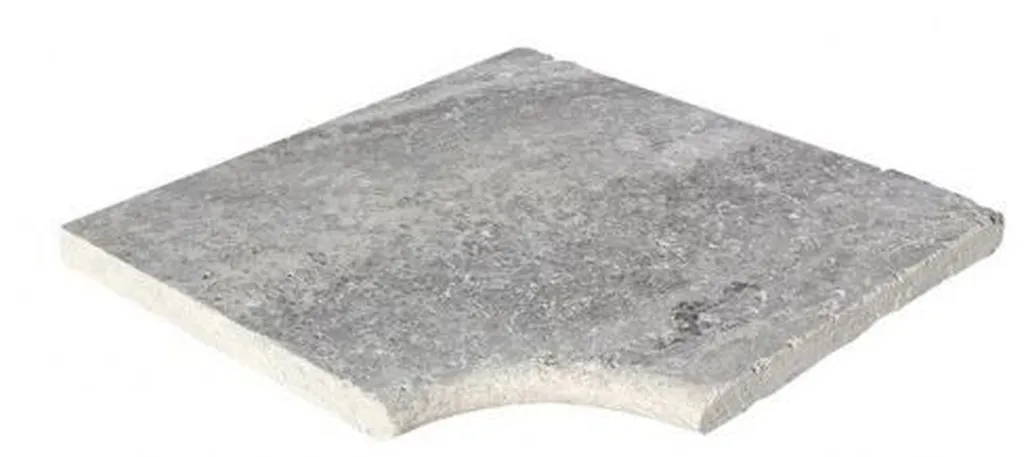 margelle angle travertin gris stone pierre