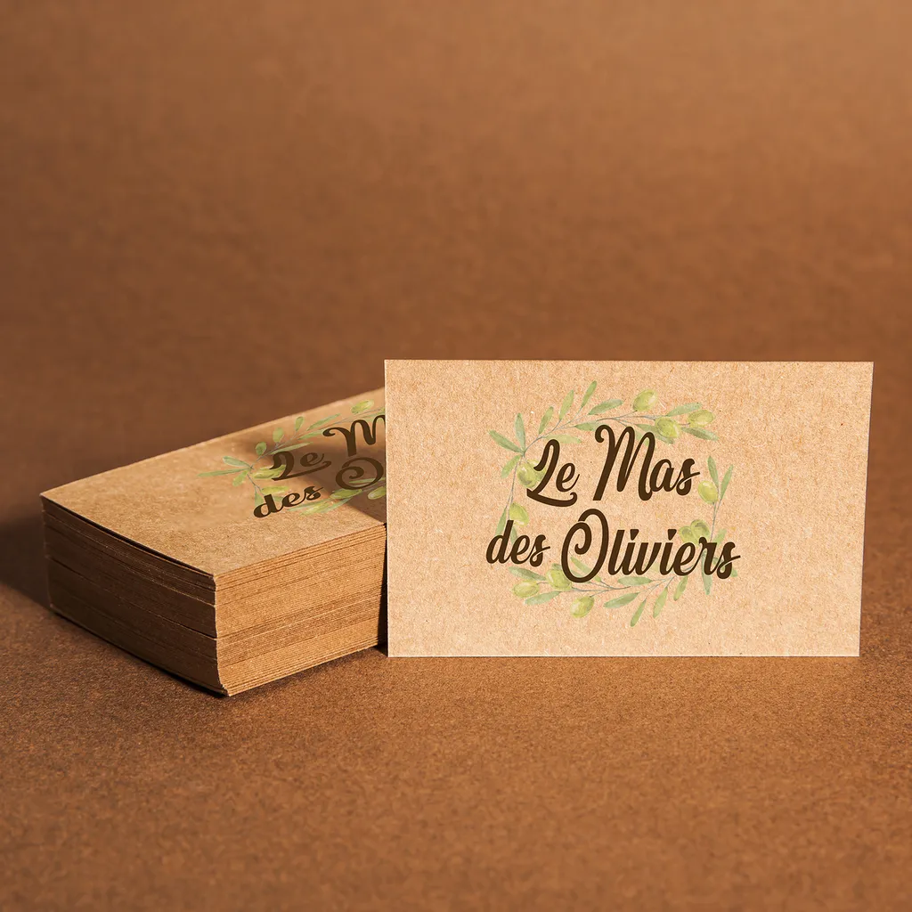 Carte de visite et carton avec papier recyclé chez its arts graphiques à Aubagne proche de Gémenos