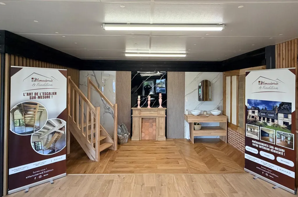 Menuiserie & Tradition, atelier de menuiserie artisanale pour projets sur-mesure d’ossature bois et aménagements intérieurs près de Dieppe