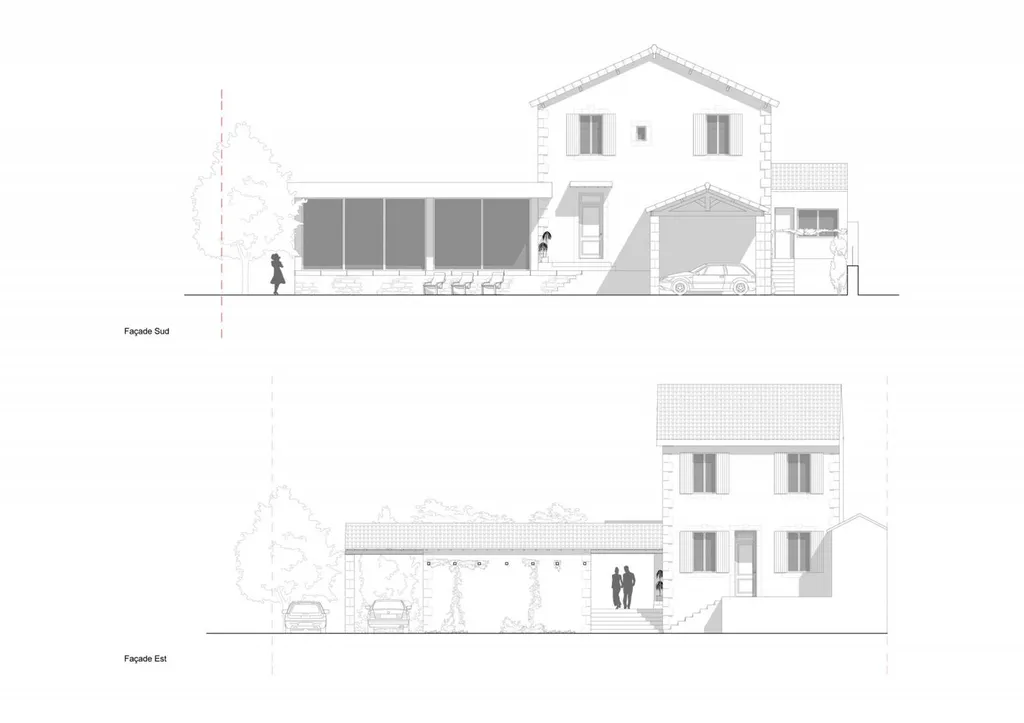 Façades - Projet de rénovation d'architecte pour une propriété à vendre - 13300 Salon de Provence