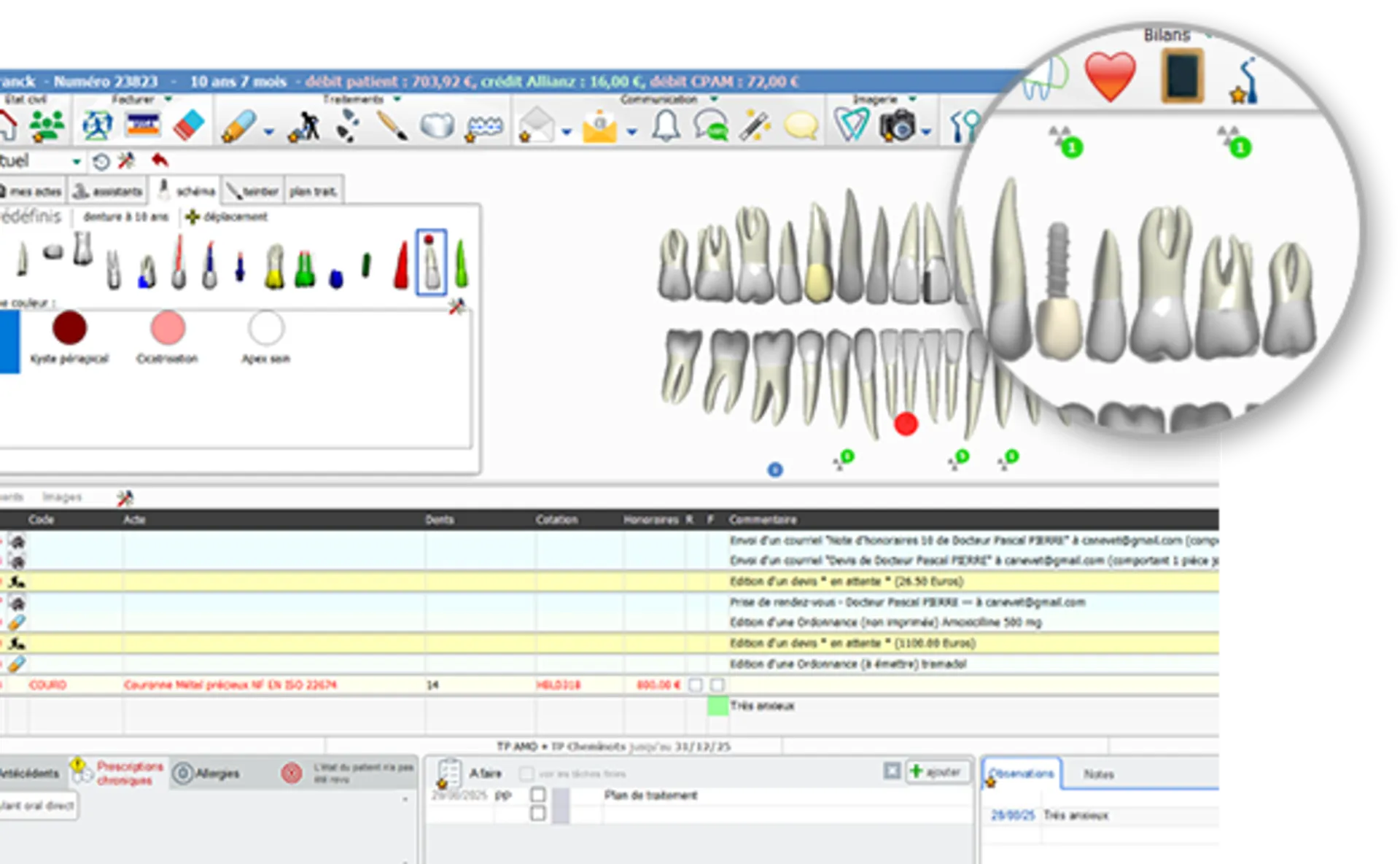 LOGOSw fiche patient Meditec Dental à Marseille 13