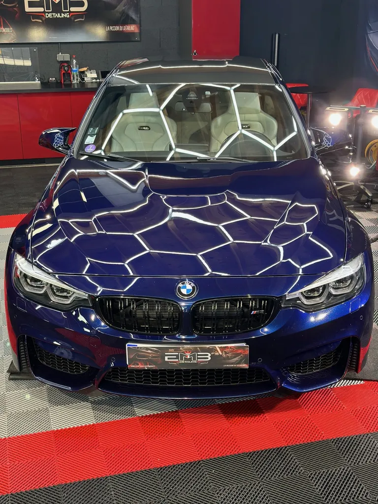 Detailing auto lyon traitement céramique carrosserie BMW M3