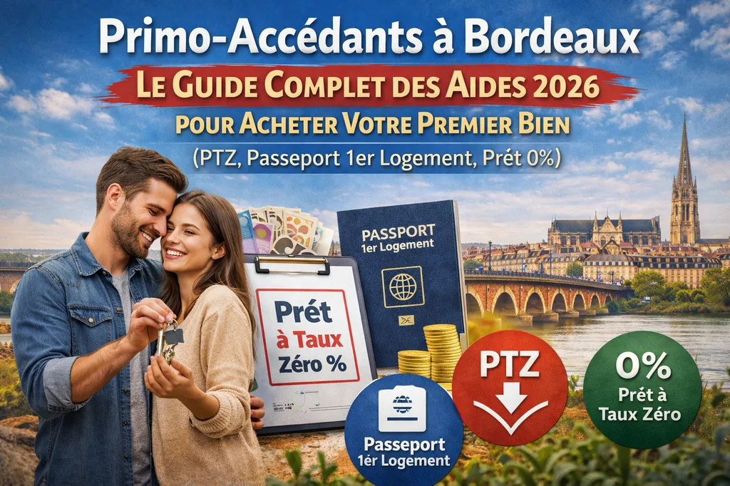 Primo-Accédants à Bordeaux : Le Guide Complet des Aides 2026 pour Acheter Votre Premier Bien (PTZ, Passeport 1er Logement, Prêt 0%)