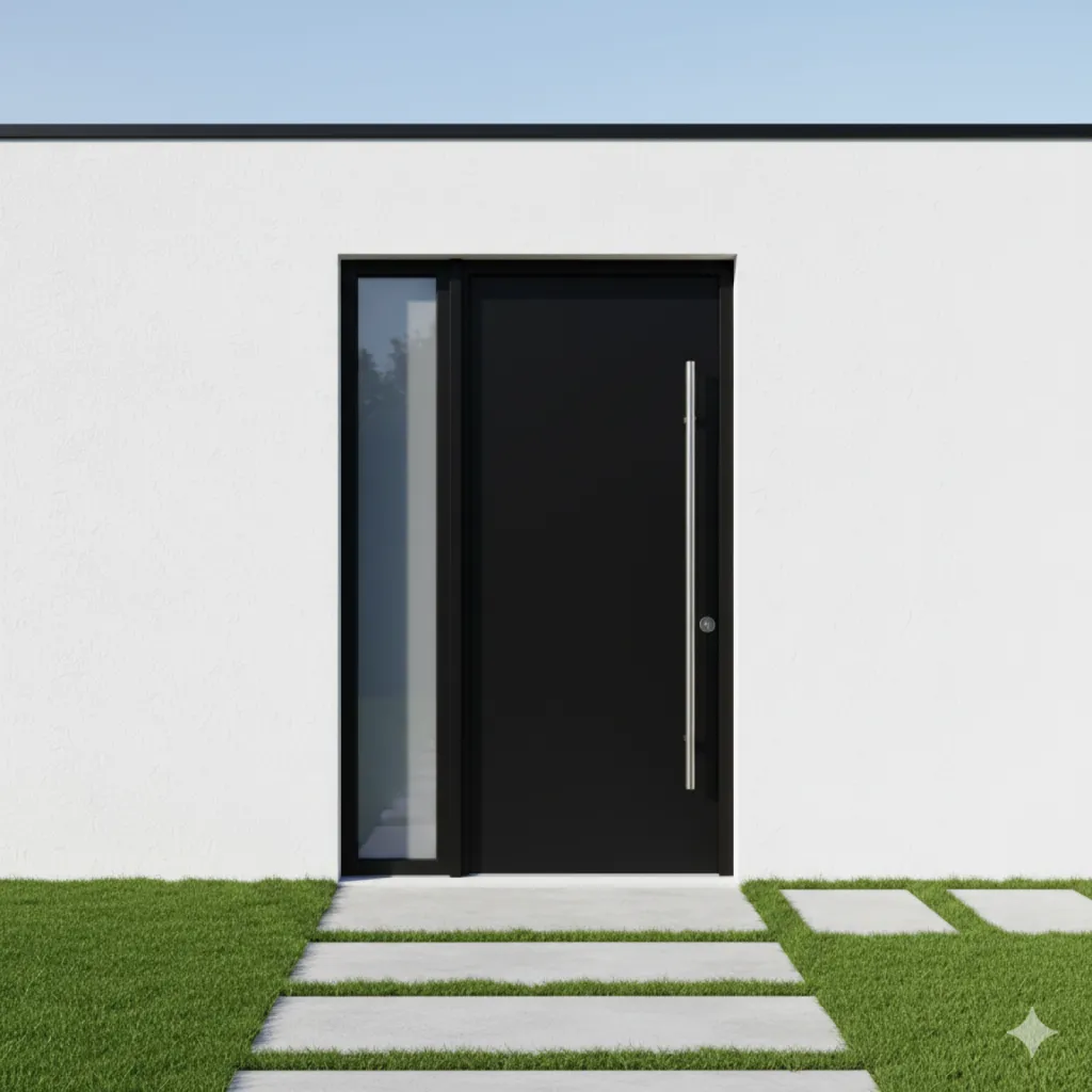 Porte en noir profond