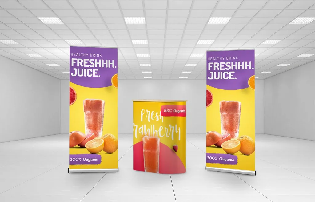 graphiste marseille création graphique et impression stand accueil, roll up