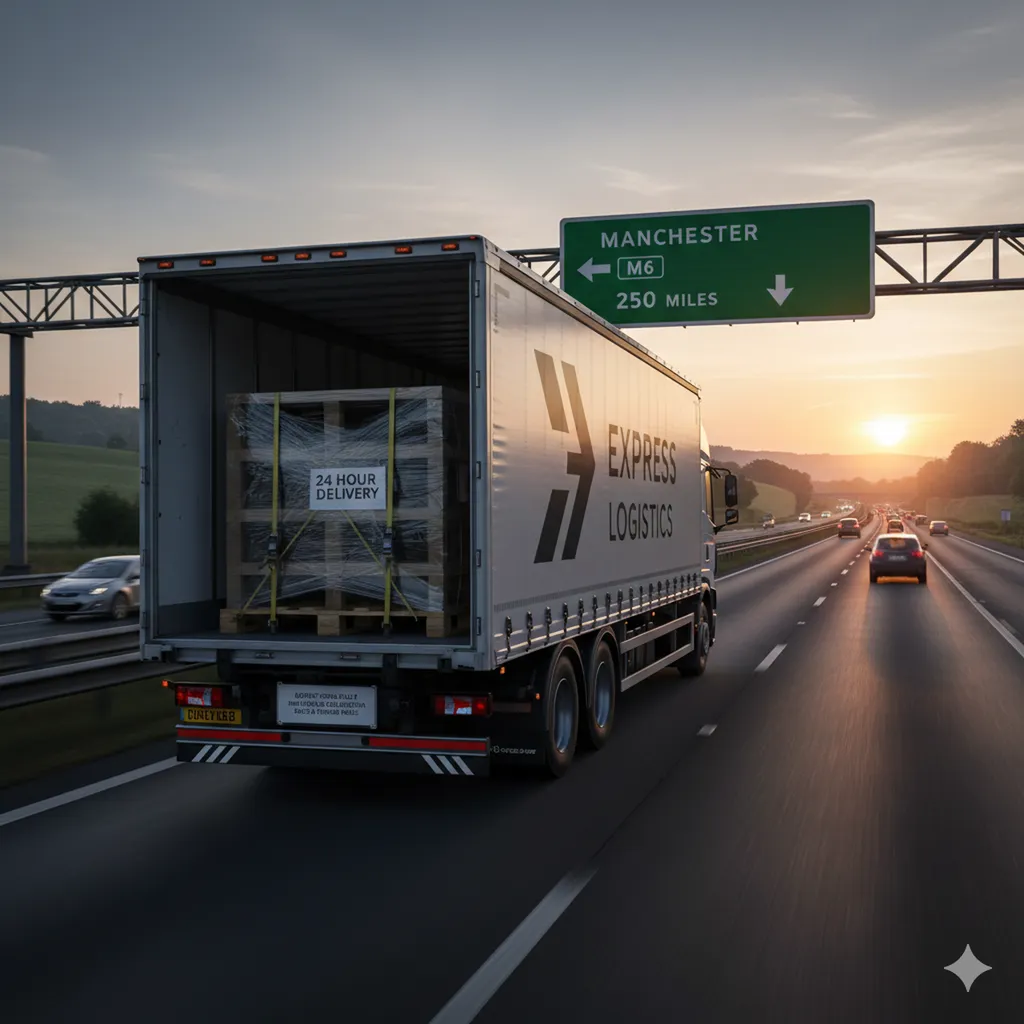 Livraison urgente camion express d'une palette 500 kg de Paris vers Manchester en 24h : tarif et modalités d’enlèvement immédiat