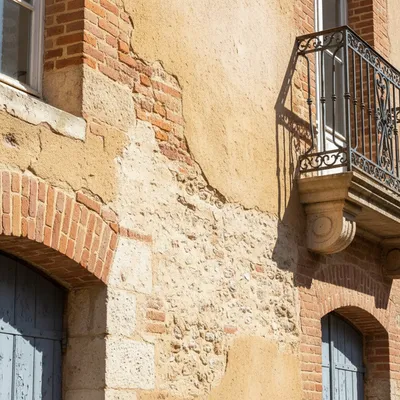Artisan expert en rénovation de façade à Toulouse avec application d’enduit à la chaux aérienne CL 90 pour façades anciennes respirantes en Haute-Garonne 31