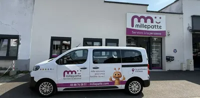 Marquage publicitaire pour un véhicule Peugeot Expert professionnel de l'entreprise Millepatte située à Benfeld proche de Sélestat