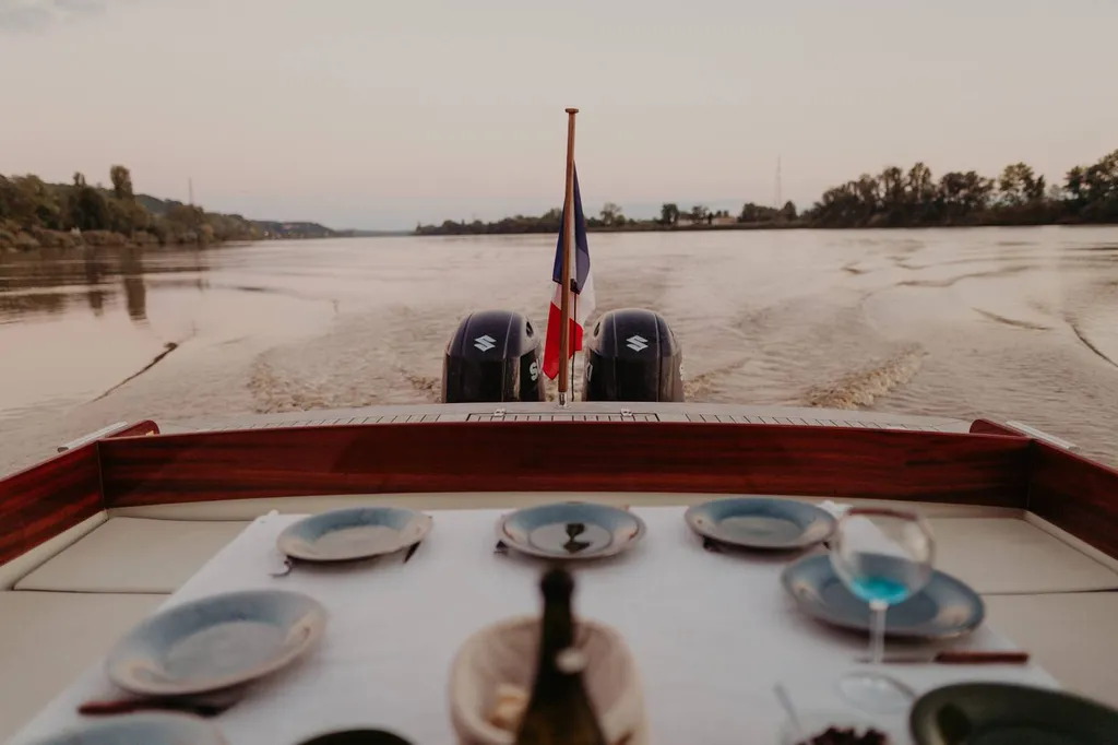 Diner d'affaire sur un bateau a bordeaux