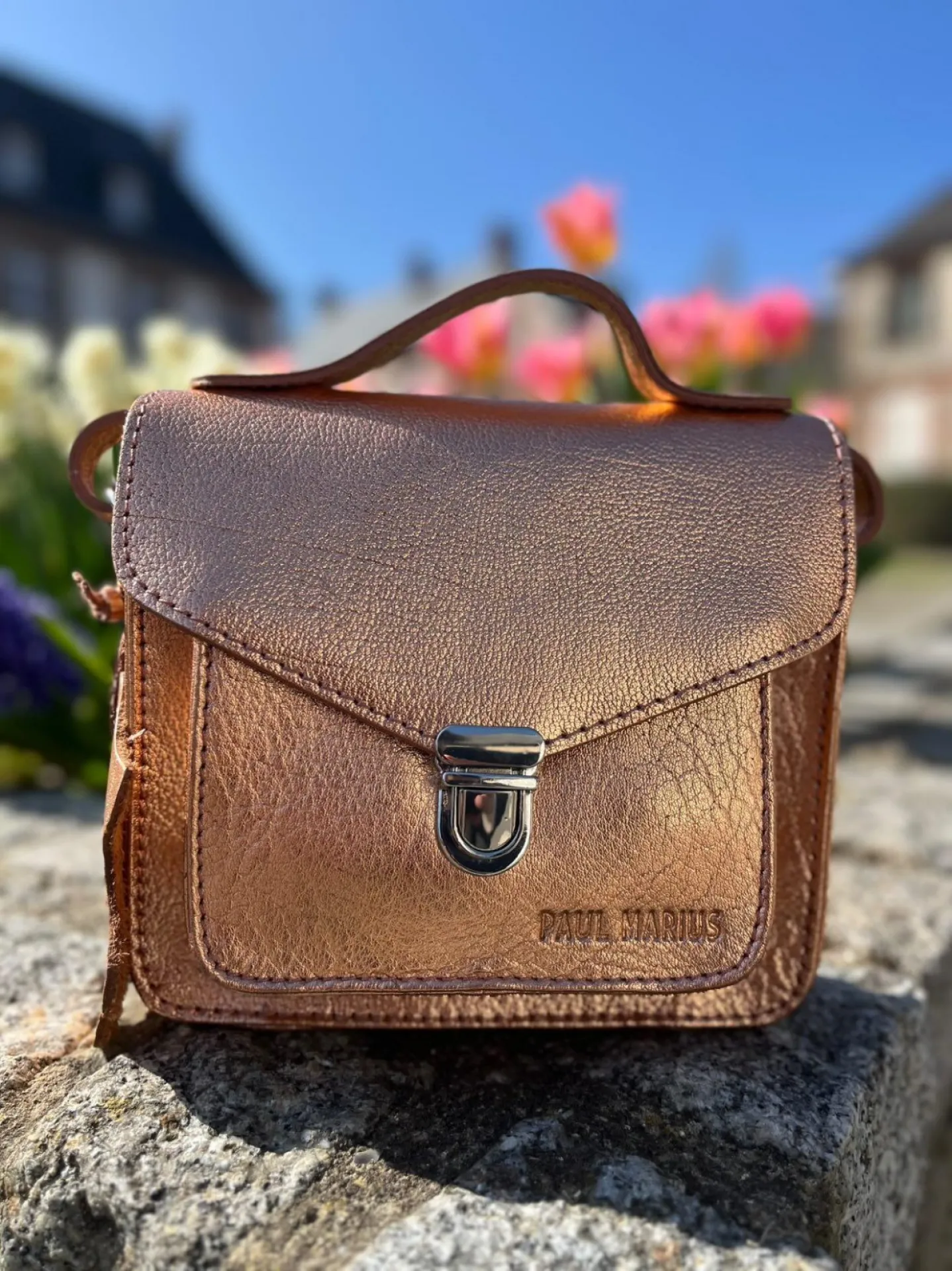 Sac Paul Marius Mademoiselle George XS or rose disponible chez Evasion Eu